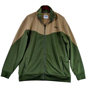 Vintage Staple Pigeon Jacket Men's 2XL Green Brown Full Zip Long Sleeve Coat